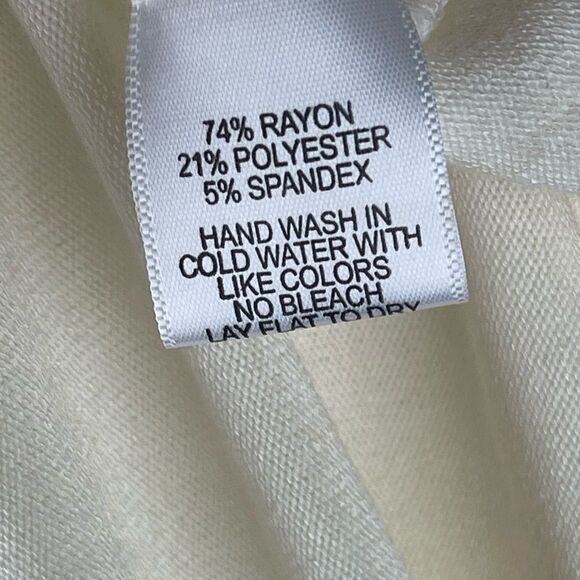 Gibson Look Women’s Cream (Ivory) Convertible Neckline Cozy Tunic Size : M & XL - Picture 7 of 7